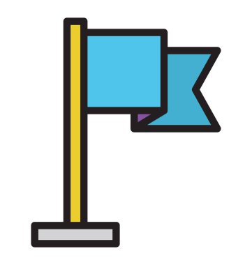 Çırpınan bayrak vektör simgesi