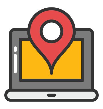 Online harita hizmeti vektör simgesi