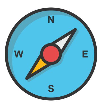 Pusula vektör simgesi