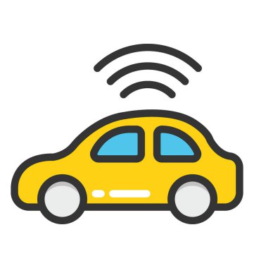 Araç izleme sistemi vektör simgesi