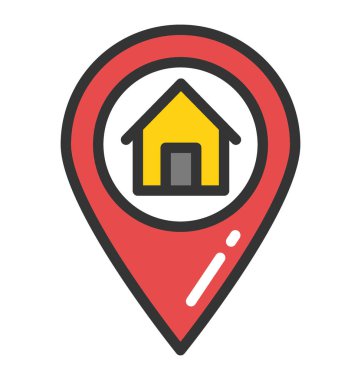 Ev konumu vektör simgesi