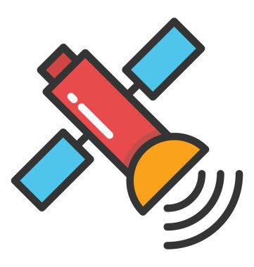 İletişim uydu vektör simgesi