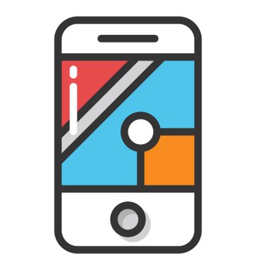 Mobil navigasyon App vektör simgesi