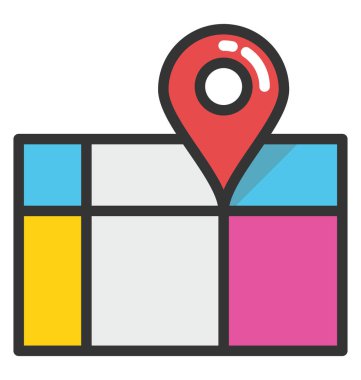 Harita konumu vektör simgesi