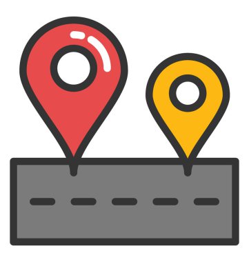 Yol izleme vektör simgesi