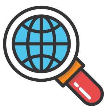 Küresel konum arama vektör simgesi