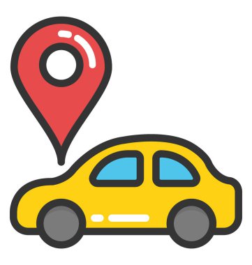 Araba gezinti vektör simgesi