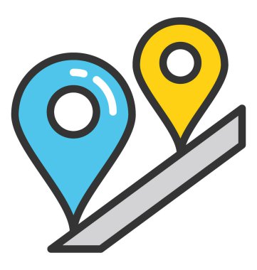 Yol izleme vektör simgesi