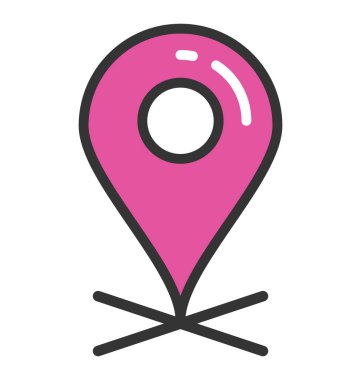 Konum pin vektör simgesi