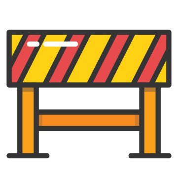 yol bariyeri vektör simgesi