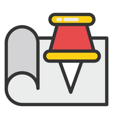 Navigasyon harita vektör simgesi