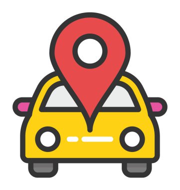 Araba gezinti vektör simgesi