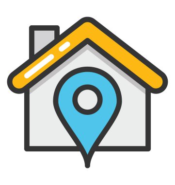 Ev konumu vektör simgesi