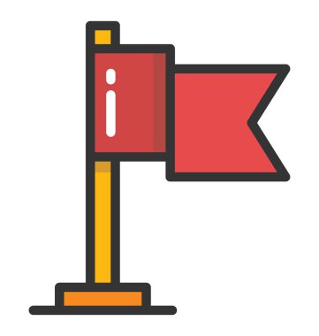 Çırpınan bayrak vektör simgesi