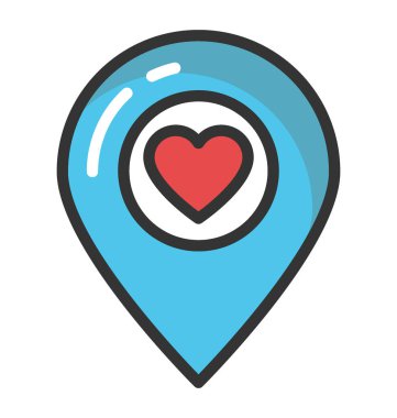 En sevdiğim yer vektör simgesi