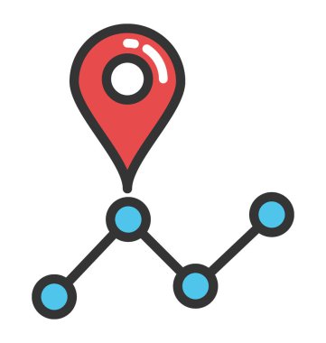 Paylaşım Site harita vektör simgesi