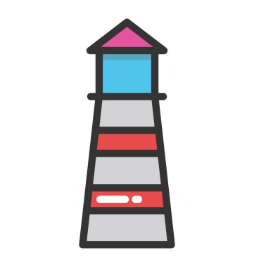 Deniz feneri vektör simgesi