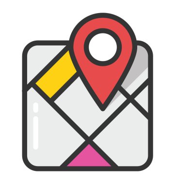 Harita konumu vektör simgesi