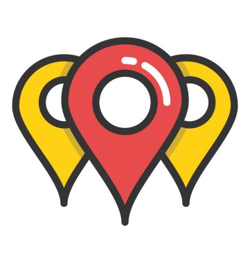 Konum pin vektör simgesi