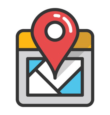 Harita konumu vektör simgesi