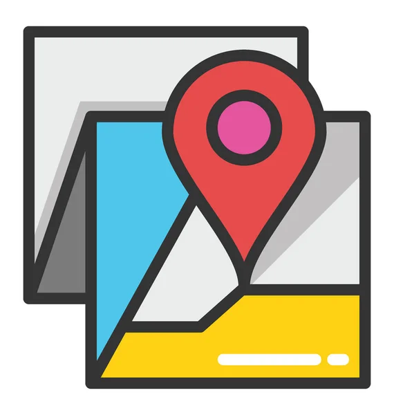 Map Location Vector Icon — Stock Vector