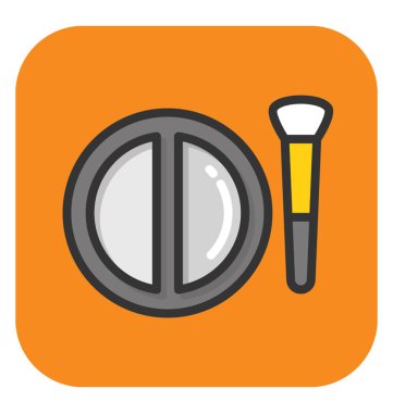 Yanakları makyaj seti vektör simgesi