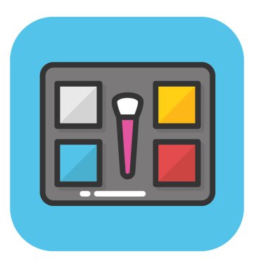 Yanakları makyaj seti vektör simgesi