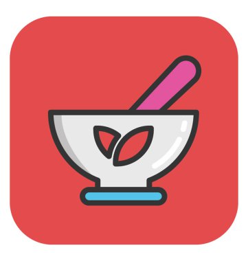 Harç havaneli vektör simgesi