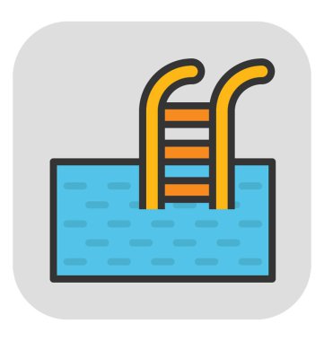 yüzme havuzu vektör simgesi