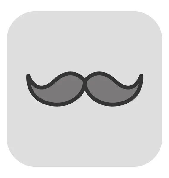 Moustache Vector Icono — Archivo Imágenes Vectoriales