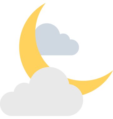 Moon vektör simgesi