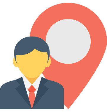 Konum pin vektör simgesi