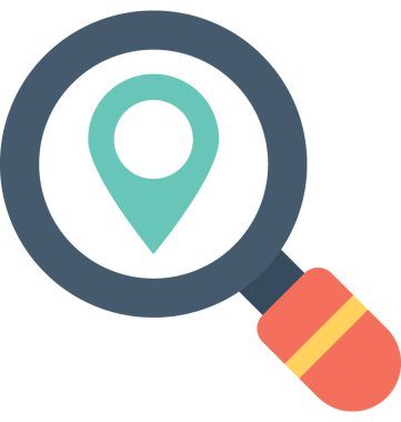 Arama konumu vektör simgesi