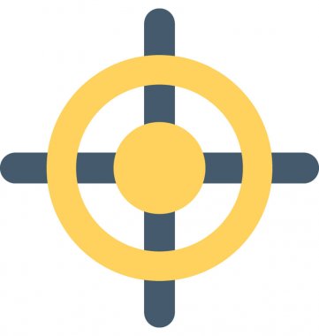 Tekne direksiyon vektör simgesi