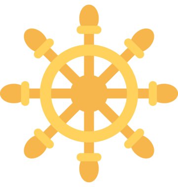 Tekne direksiyon vektör simgesi