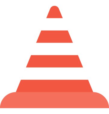 Trafik konisi vektör simgesi