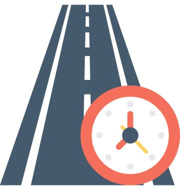 Seyahat zaman vektör simgesi