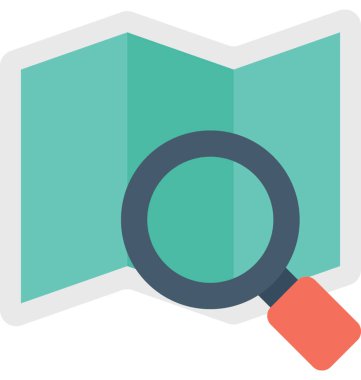 Arama harita vektör simgesi