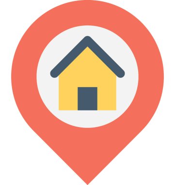 Ev konumu vektör simgesi