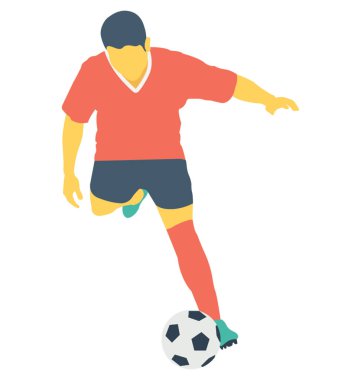 Futbol oyuncu renk vektör simgesi