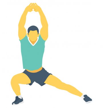 Bacak streç renk vektör simgesi