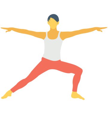 Bacak streç renk vektör simgesi