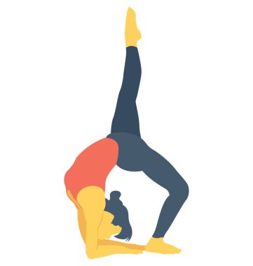 Yoga renk vektör simgesi