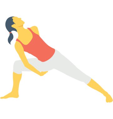 Savaşçı poz renk vektör simgesi ters