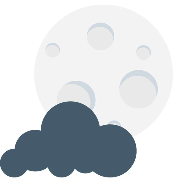 Moon Vector Icon — Stock Vector