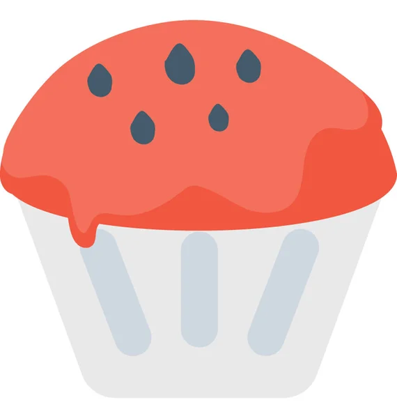 Cupcake vector icono — Archivo Imágenes Vectoriales