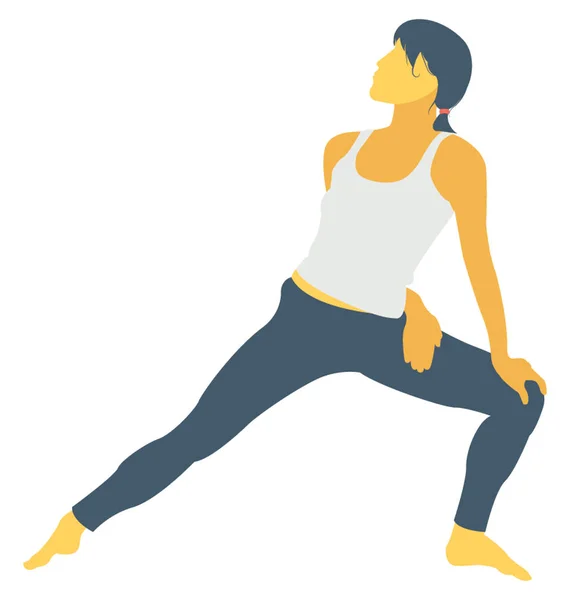 Iyengar Yoga Color Vector Icono — Vector de stock