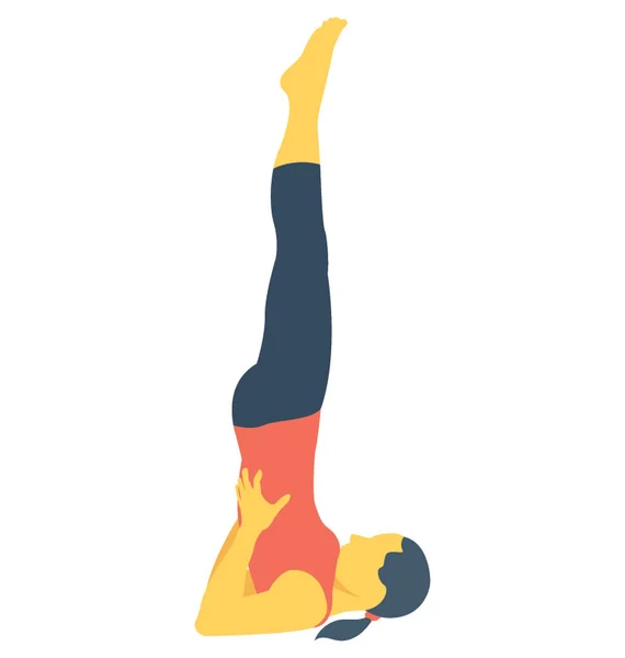 Headstand Color Vector Icon — Stock Vector