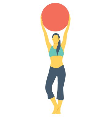 Egzersiz renk vektör simgesi