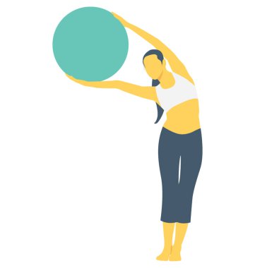 Egzersiz renk vektör simgesi